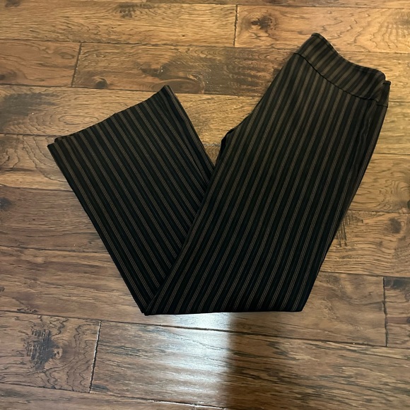 Seduction Black and Brown Striped Pants - Picture 4 of 4
